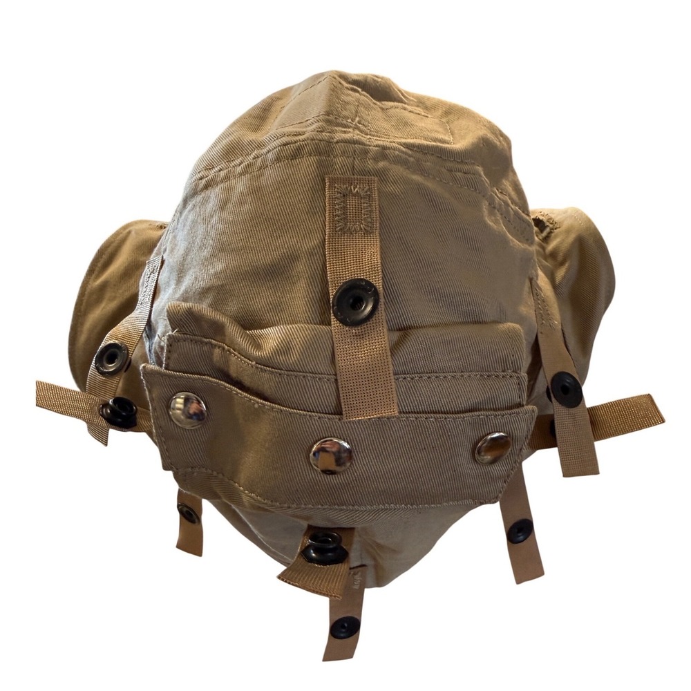 US Military Flight Deck Crewman Helmet Liner Dow Cover Co Tan 7 1/2 2010 - Picture 2 of 6